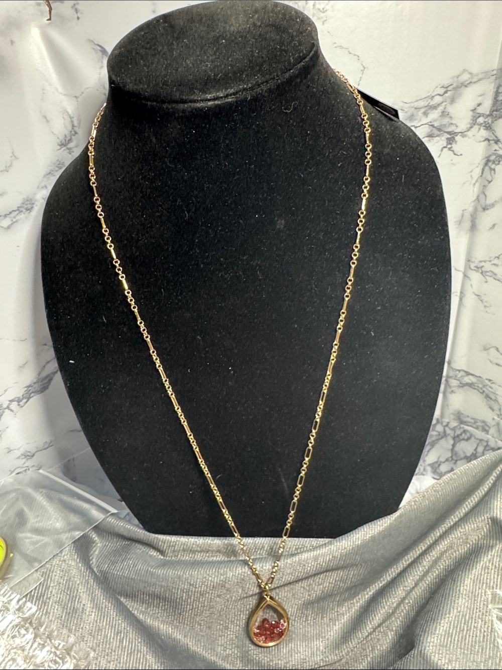 Laundry By Shelli Segal Gold Necklace with Pink Accents